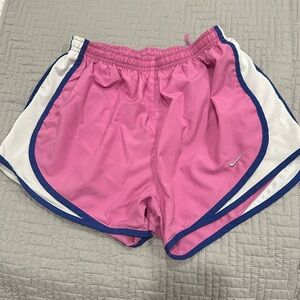 Pink Nike athletic shorts